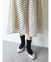 毛混ヘリンボーン柄ソックス