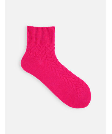 毛混ヘリンボーン柄ソックス