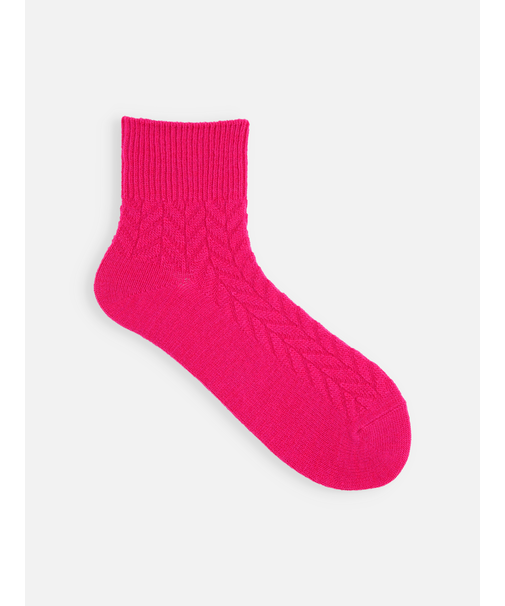 毛混ヘリンボーン柄ソックス