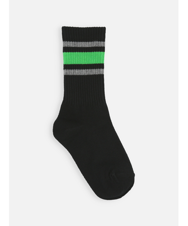 キッズ 表糸コットン100%で毛玉が出来にくい：サンドイッチラインソックス19～21cm