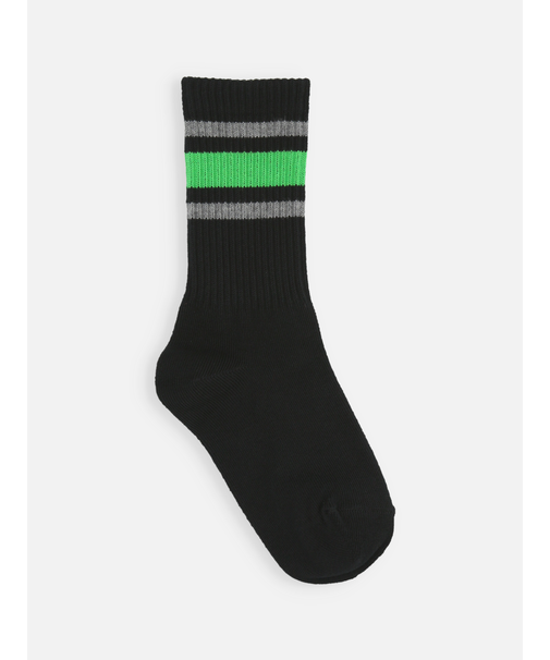 キッズ 表糸コットン100%で毛玉が出来にくい：サンドイッチラインソックス19～21cm