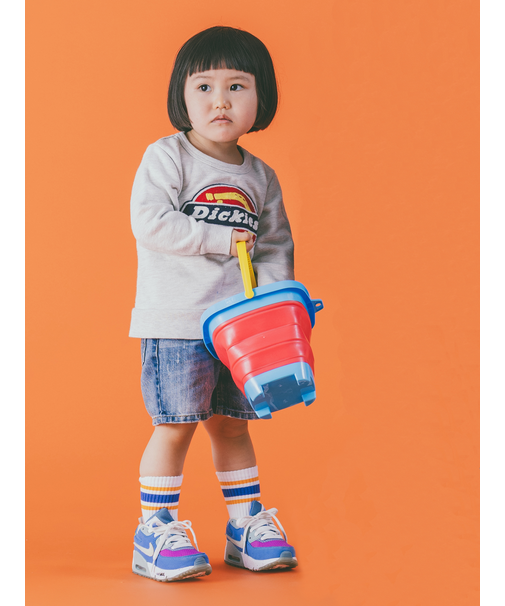 キッズ 表糸コットン100%で毛玉が出来にくい：サンドイッチラインソックス19～21cm