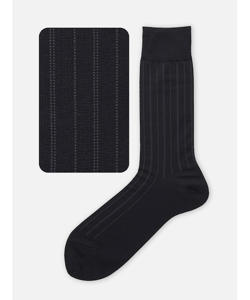 【Tabio MEN】チョークストライプレギュラーソックス(23.0～25.0cm)