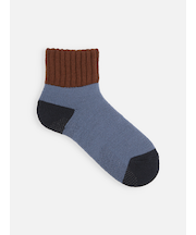 メンズ 三面切替パイル起毛インルームソックス