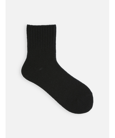 ラムウールリブベタショートソックス