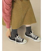 ラムウールリブベタショートソックス