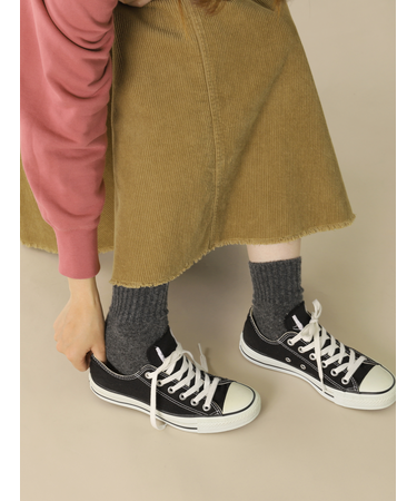 ラムウールリブベタショートソックス