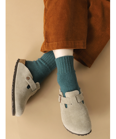 ラムウールリブベタショートソックス