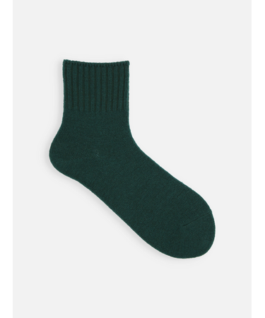 ラムウールリブベタショートソックス