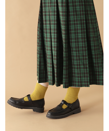 ラムウールリブベタショートソックス