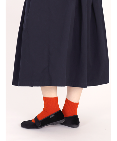 ラムウールリブベタショートソックス