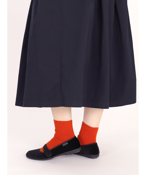 ラムウールリブベタショートソックス