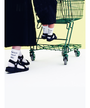 キッズ メッセージロゴソックス16～18cm