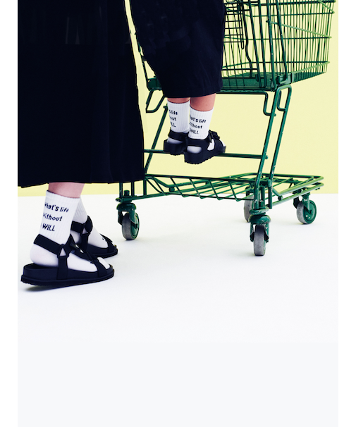 キッズ メッセージロゴソックス16～18cm