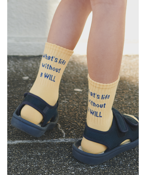 キッズ メッセージロゴソックス16～18cm