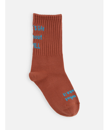 キッズ メッセージロゴソックス19～21cm