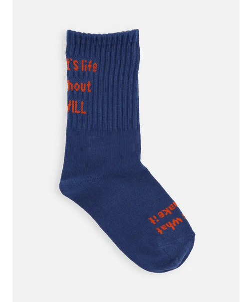 キッズ メッセージロゴソックス19～21cm