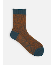 毛混引き揃えメッシュソックス