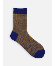 毛混引き揃えメッシュソックス