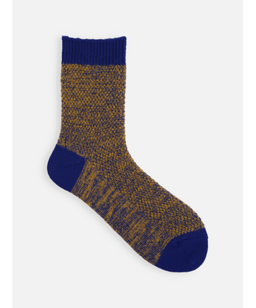 毛混引き揃えメッシュソックス