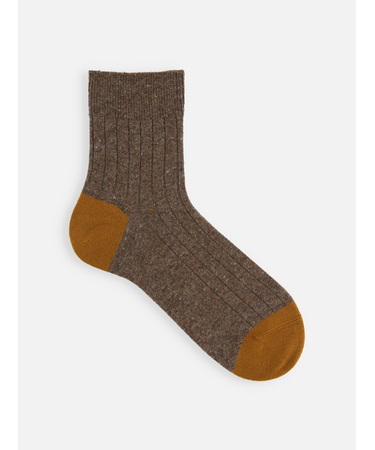 【Tabio MEN】 WOOLネップ２面切替ショートソックス