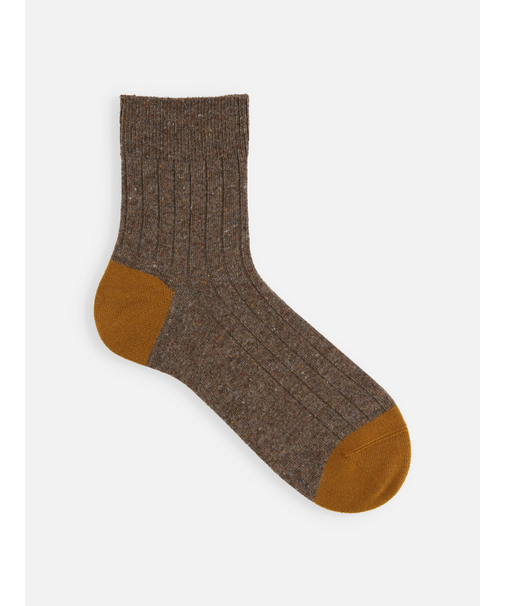 【Tabio MEN】 WOOLネップ２面切替ショートソックス