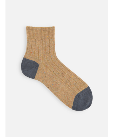 【Tabio MEN】 WOOLネップ２面切替ショートソックス