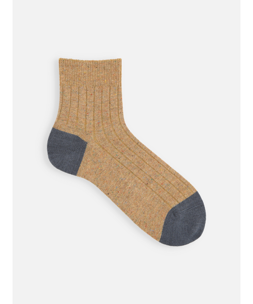 【Tabio MEN】 WOOLネップ２面切替ショートソックス