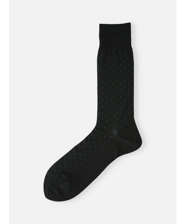 【Tabio MEN】連続シルケット ドットレギュラー丈ソックス(23.0～25.0cm)