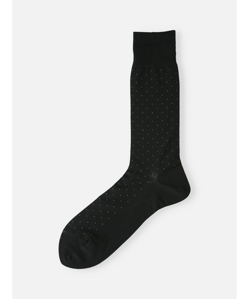 【Tabio MEN】連続シルケット ドットレギュラー丈ソックス(23.0～25.0cm)