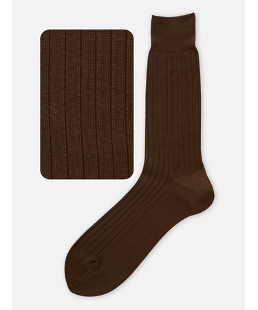 【Tabio MEN】綿100％リブレギュラーソックス(25.0cm)