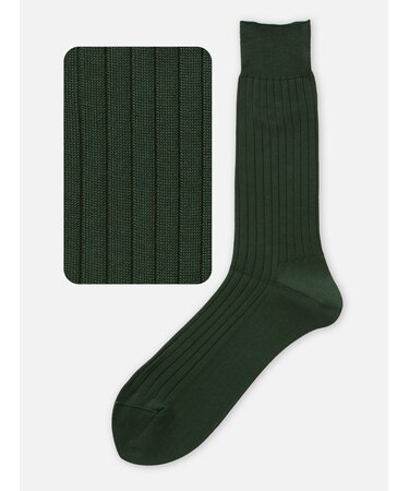 【Tabio MEN】綿100％リブレギュラーソックス(25.0cm)