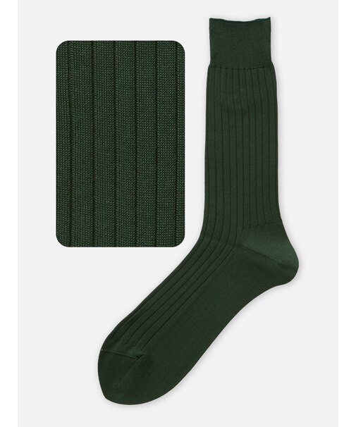 【Tabio MEN】綿100％リブレギュラーソックス(25.0cm)
