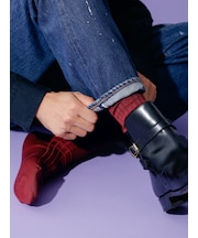 【Tabio MEN】綿100%リブレギュラーソックス(25.0cm)