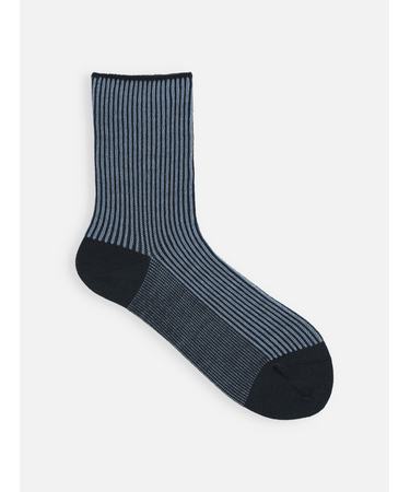 アンチピリング細ストライプショートソックス