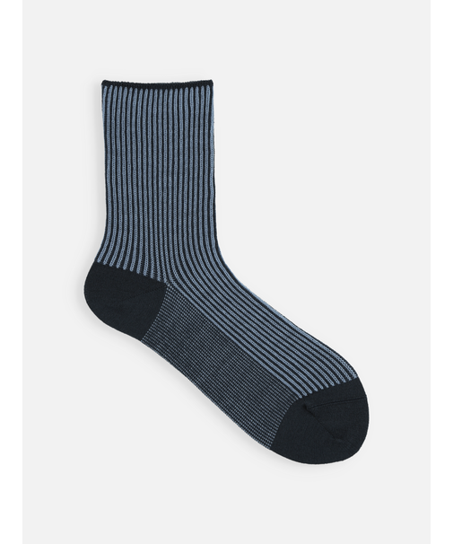 アンチピリング細ストライプショートソックス