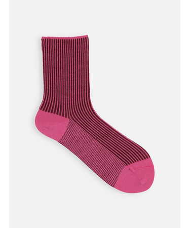 アンチピリング細ストライプショートソックス