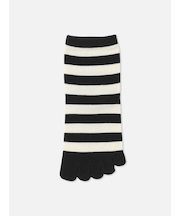 五本指ボーダーショートソックス