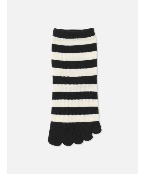 五本指ボーダーショートソックス