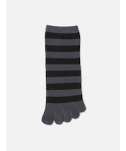 五本指ボーダーショートソックス