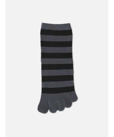 五本指ボーダーショートソックス