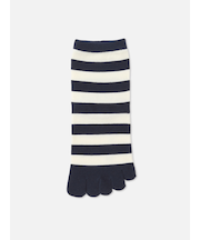 五本指ボーダーショートソックス