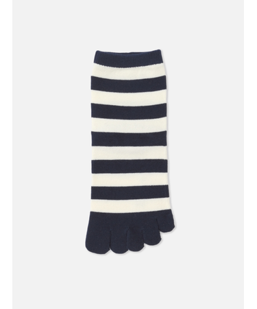 五本指ボーダーショートソックス