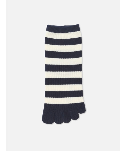 五本指ボーダーショートソックス