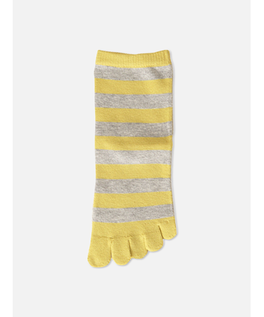 五本指ボーダーショートソックス