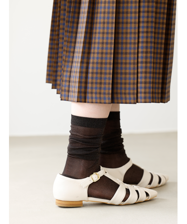 透けラメハイソックス