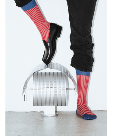 【Tabio MEN】JQストライプ柄レギュラーソックス