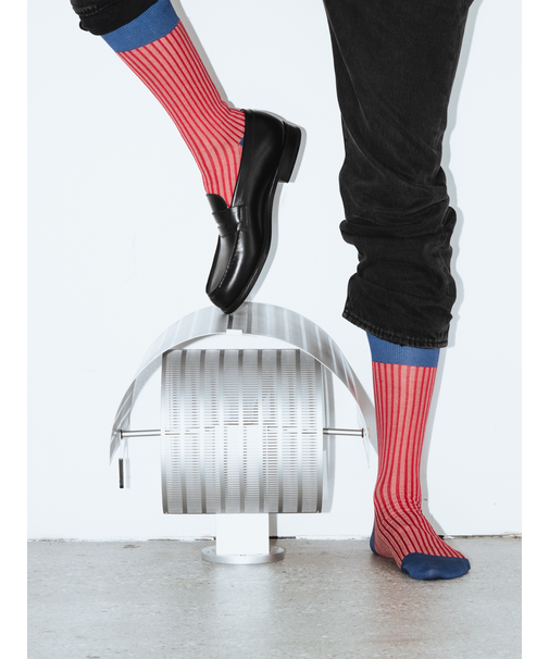 【Tabio MEN】JQストライプ柄レギュラーソックス