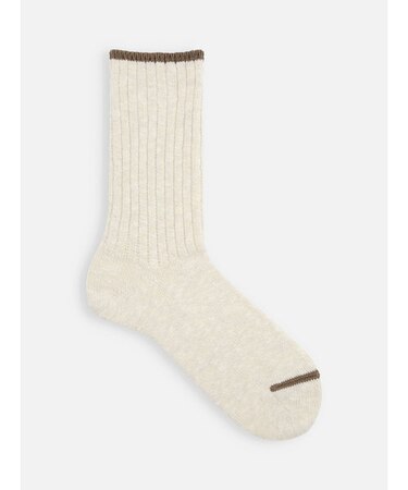 メンズ MIXリブフラットトップラインソックス