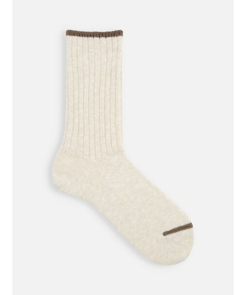 メンズ MIXリブフラットトップラインソックス